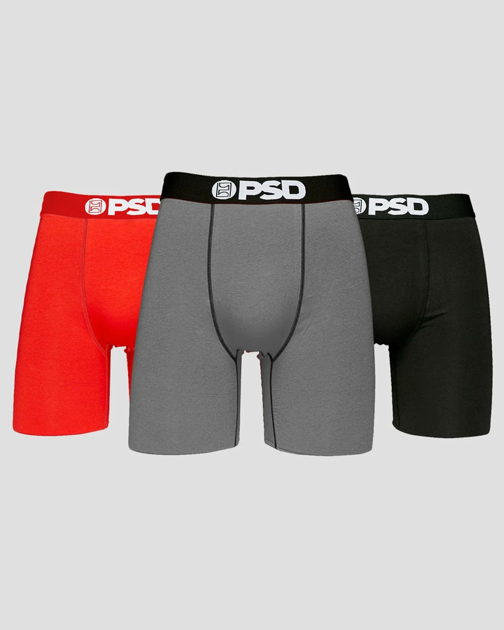 PSD Underwear Solids 3 Pack - Red/Grey/Black 3 PSD Underwear Solids 3 Pack - Red/Grey/Black