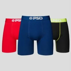 PSD Underwear Solids 3 Pack - Red/Navy/Black