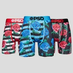 PSD Underwear 3 Pack - Striped Rose