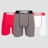 PSD Underwear Solids 3 Pack - Red/White/Grey -Mens Sales 222180106 MUL 1