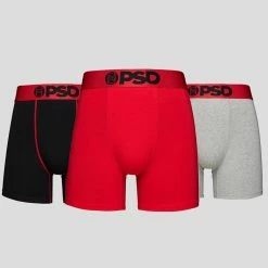 PSD Underwear Solids 3 Pack - Red/Grey/Black