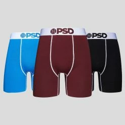 PSD Underwear Solids 3 Pack - Blue/Maroon/Black