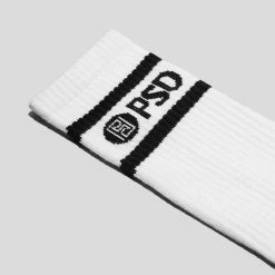PSD Underwear 3 Pack - Logo Stripe Crew - White -Mens Sales 422506031 WHT 5